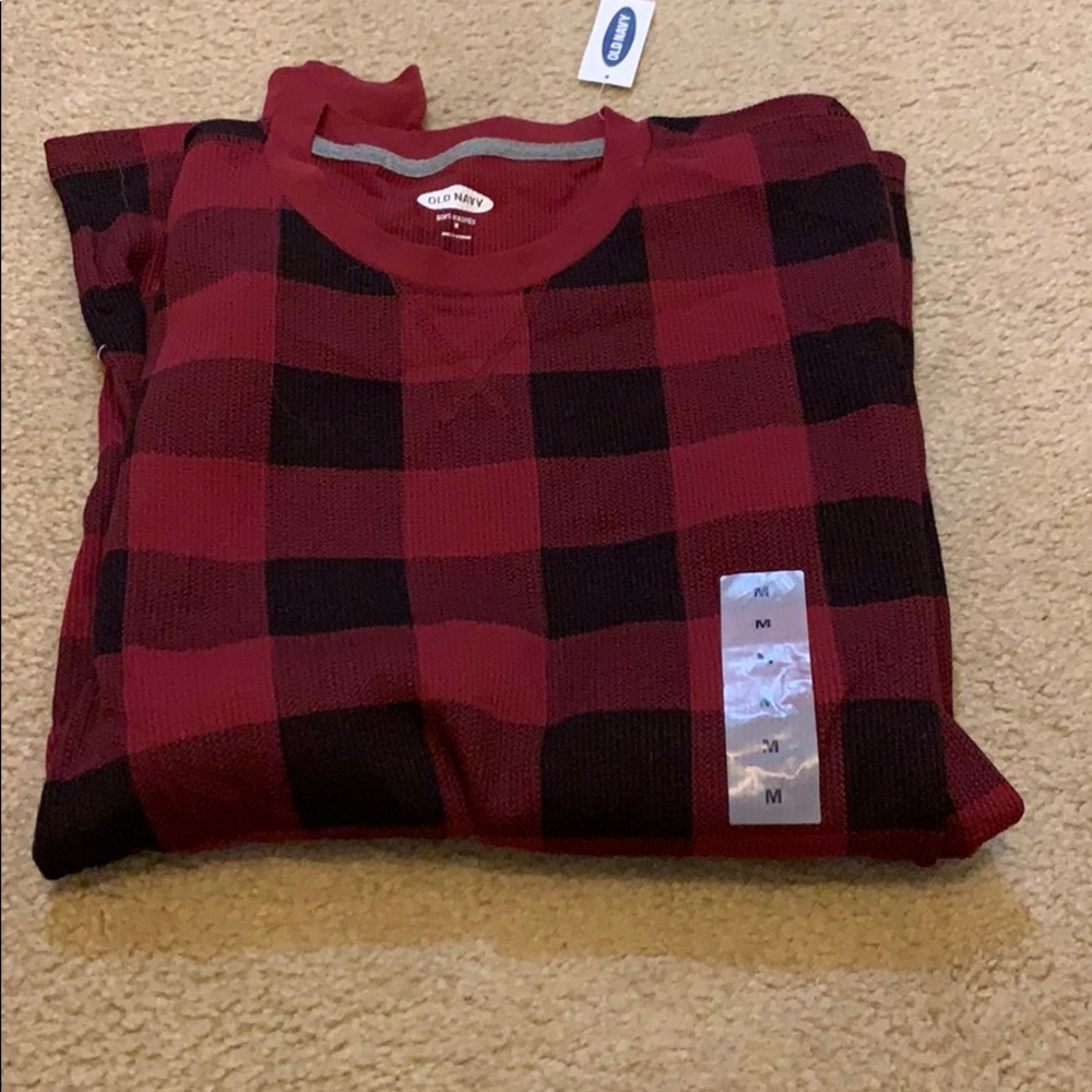 Old navy plaid long sleeve shirt, Size medium